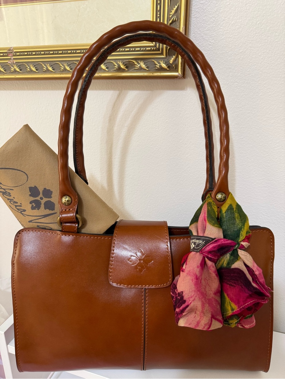 Patricia Nash Women's Classic Brown Leather Tote Handbag